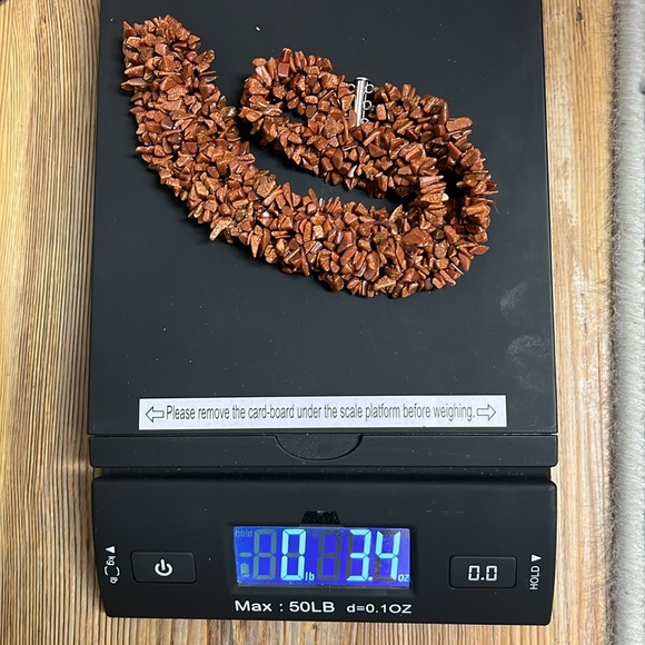 Necklace- Red Jasper chip?, 18”, NWOT, 925 clasp, weight (3.4oz), glitter look - Picture 11 of 11